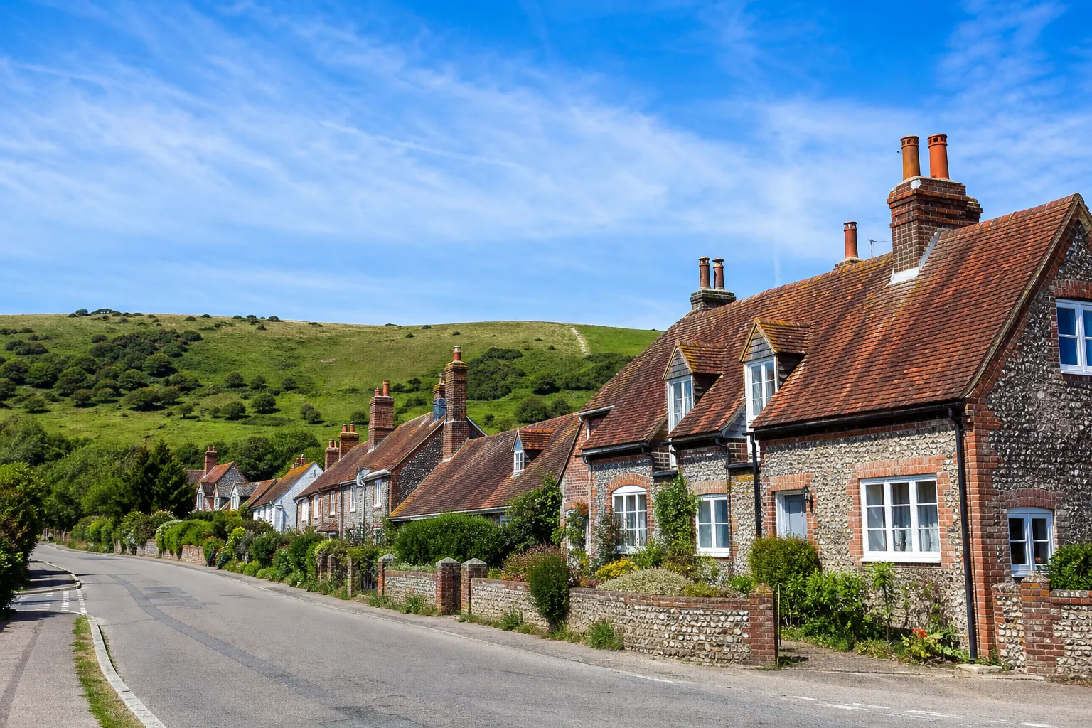 A thatched cottage roof