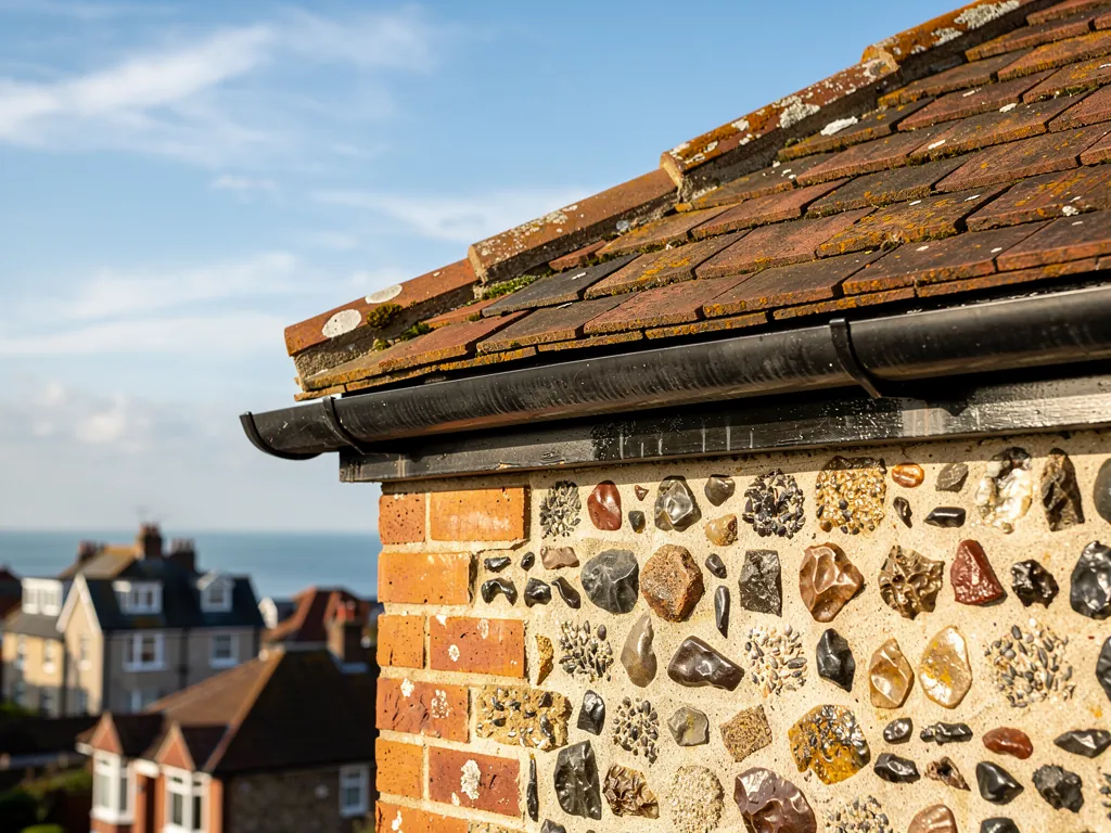 Plain clay tiles on an old barn